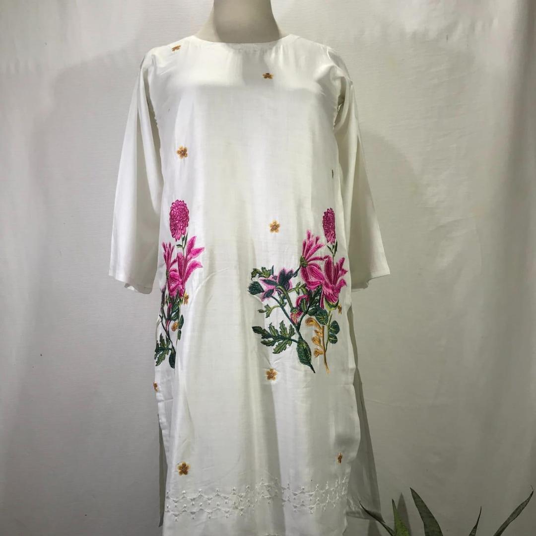 1 Pc Women's Stitched Embroidered Shirt