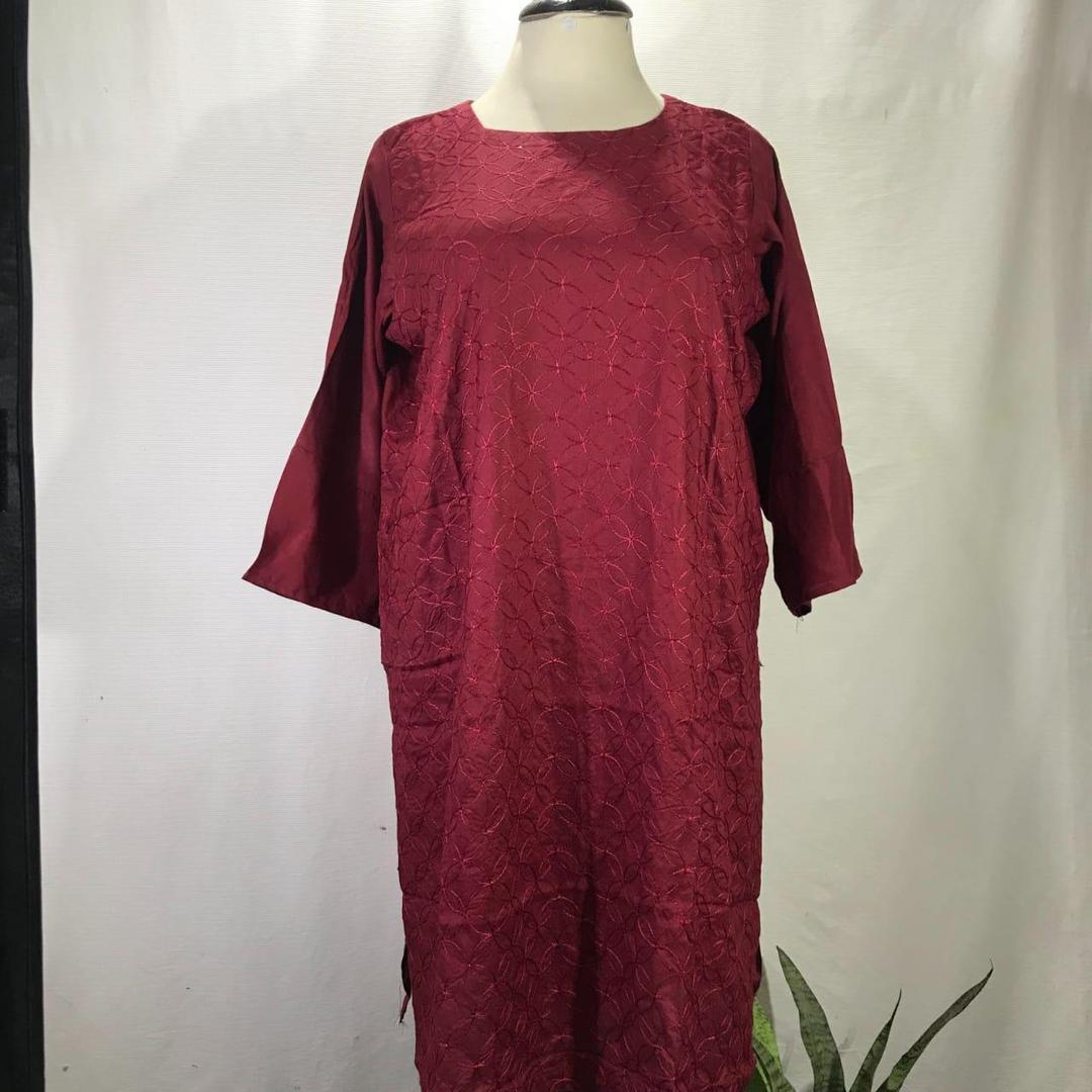 1 Pc Women's Stitched Embroidered Shirt