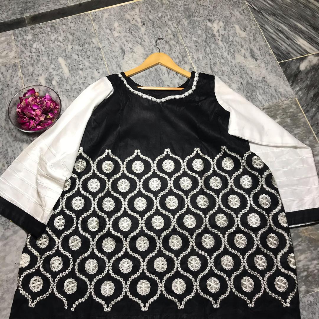 1 Pc Women's Stitched Embroidered Shirt