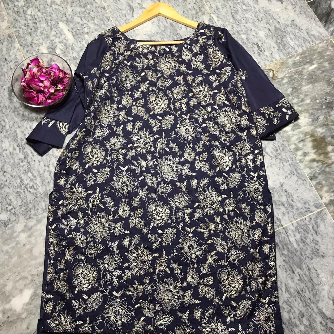 1 Pc Women's Stitched Embroidered Shirt