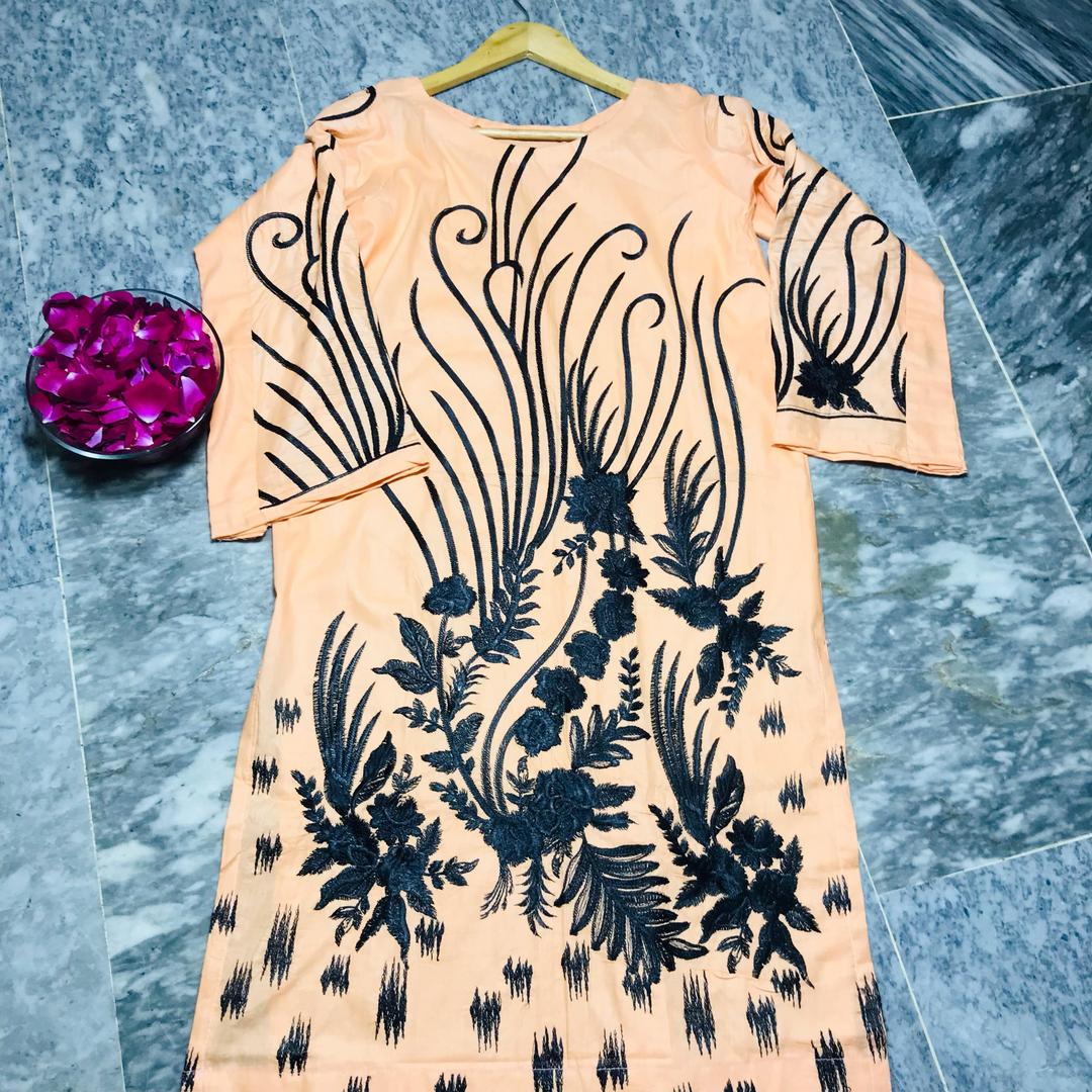 1 Pc Women's Stitched Embroidered Shirt