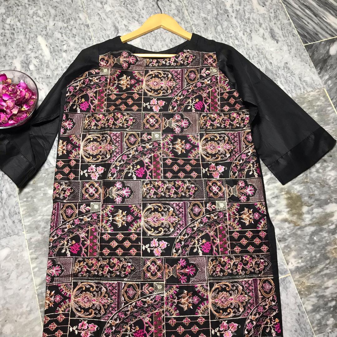 1 Pc Women's Stitched Embroidered Shirt