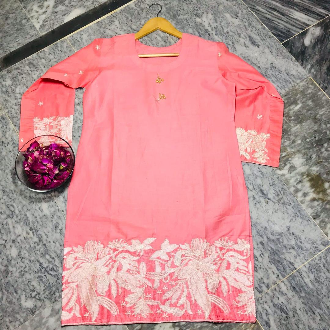 1 Pc Women's Stitched Embroidered Shirt