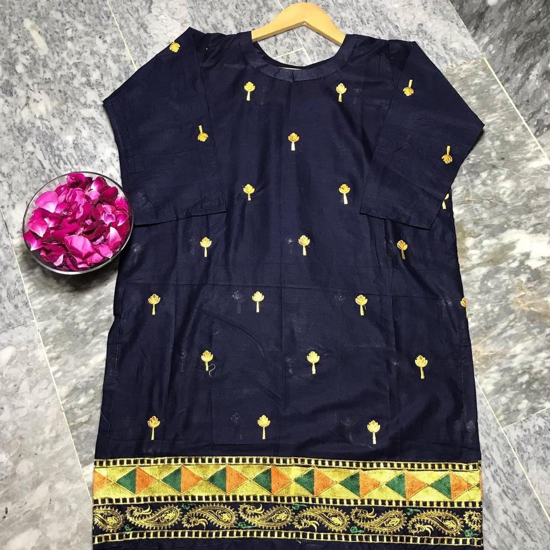 1 Pc Women's Stitched Embroidered Shirt
