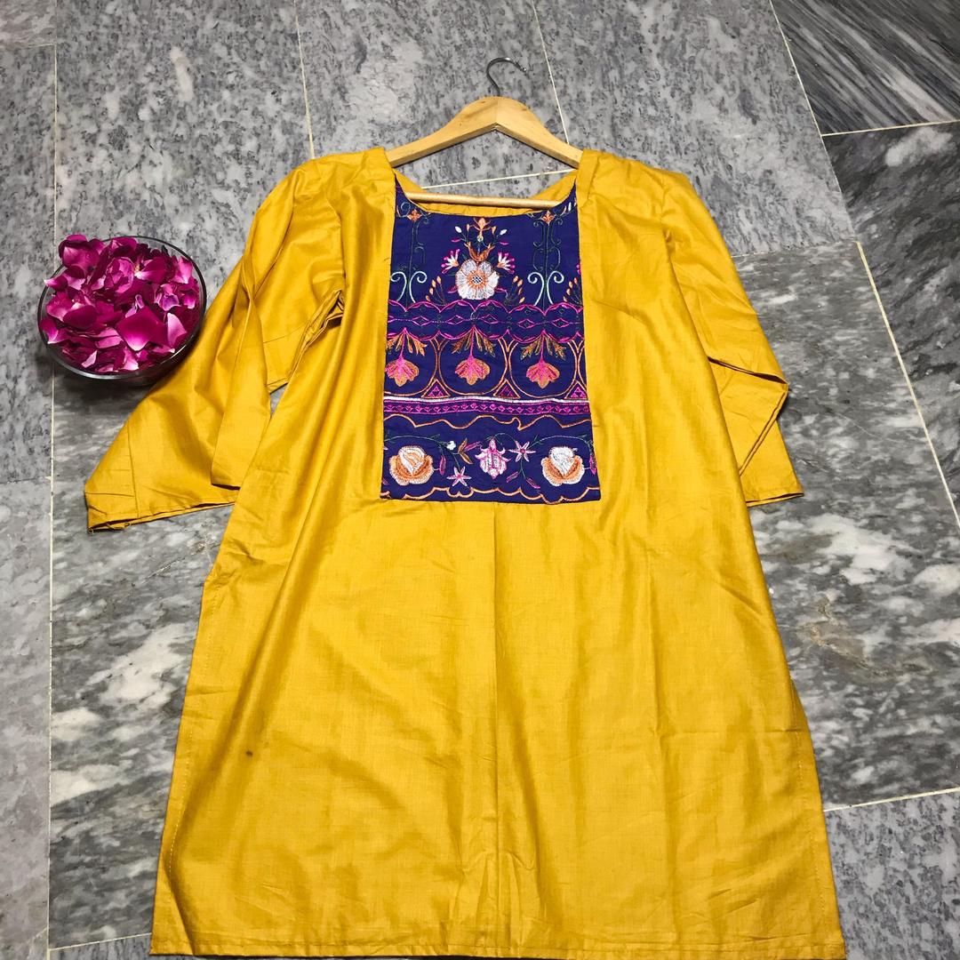 1 Pc Women's Stitched Embroidered Shirt