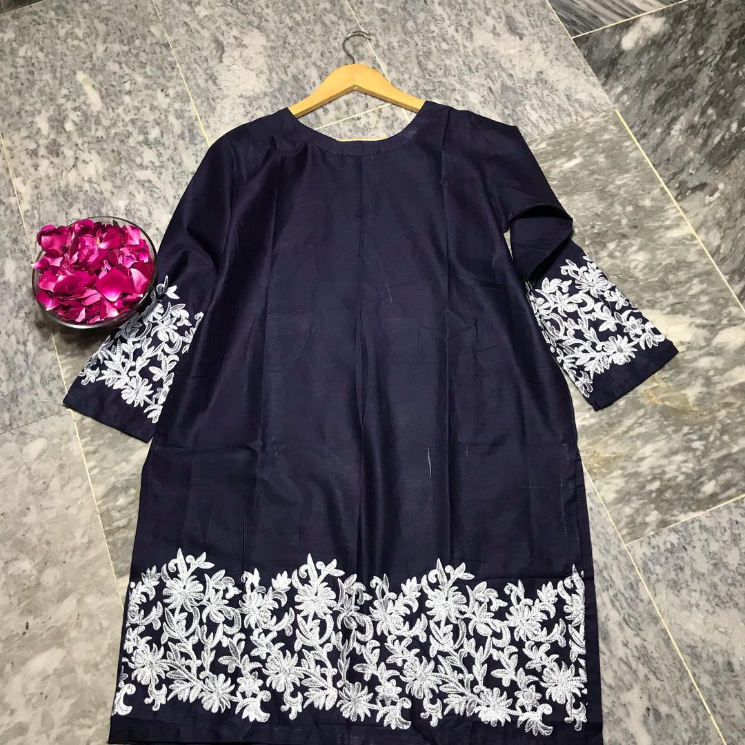 1 Pc Women's Stitched Embroidered Shirt