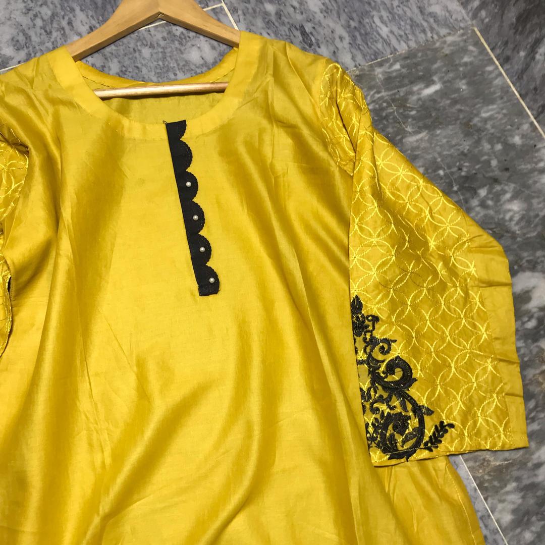 1 Pc Women's Stitched Embroidered Shirt