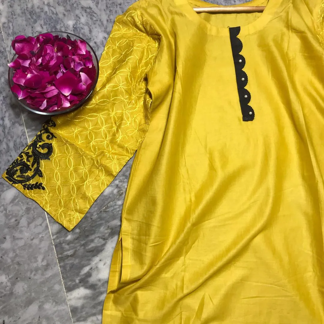 1 Pc Women's Stitched Lawn Embroidered Shirt