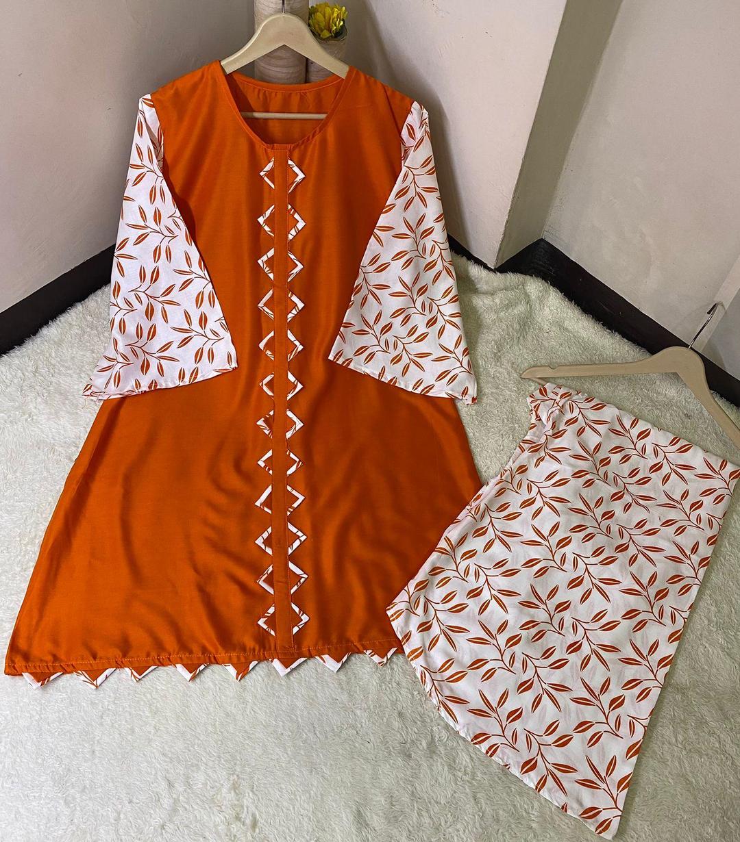 Stylish Printed Linen Shirt And Trouser Set - 2 Pcs