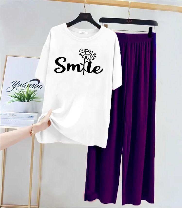 Comfortable Printed Jersey Night Suit Set - 2 Pcs