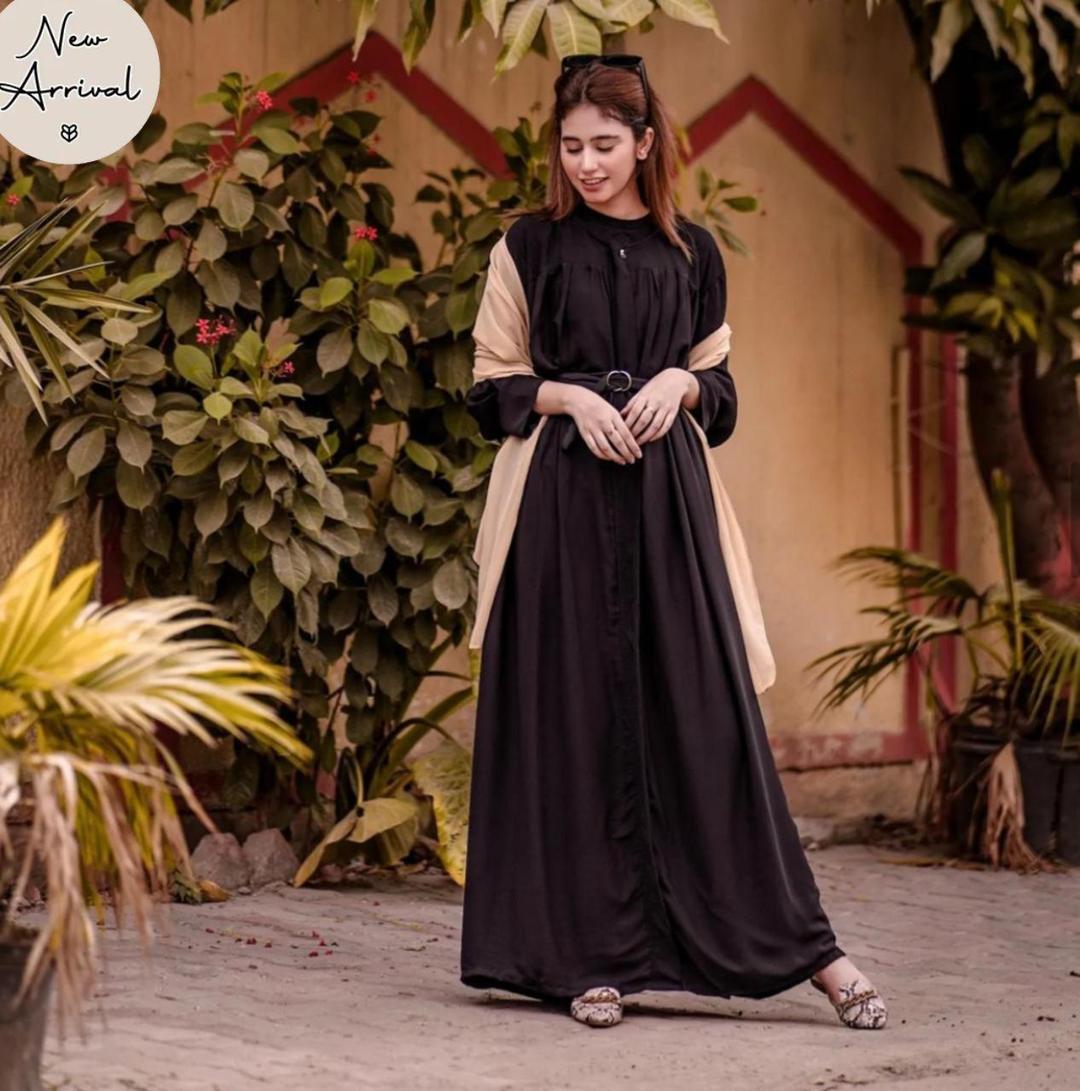 Stylish Georgette Full Abaya for Women - 1 Pc view 3