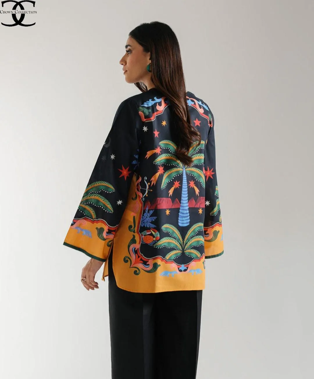 1 Pc Women's Stitched Lawn Digital Print Shirt