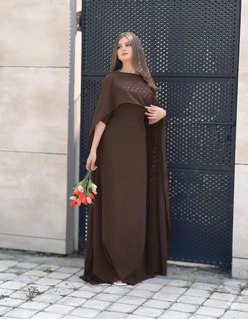 1 Pc Women's Stitched Chiffon Plain Maxi