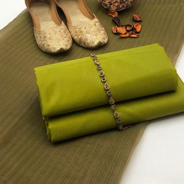 3 Pcs Women's Unstitched Plain Suit