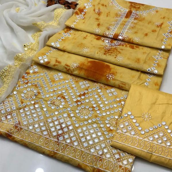 3 Pcs Women's Unstitched Embroidered Suit