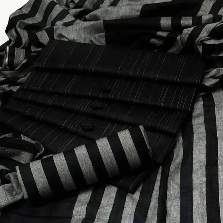 3 Pcs Women's Unstitched Embroidered Suit