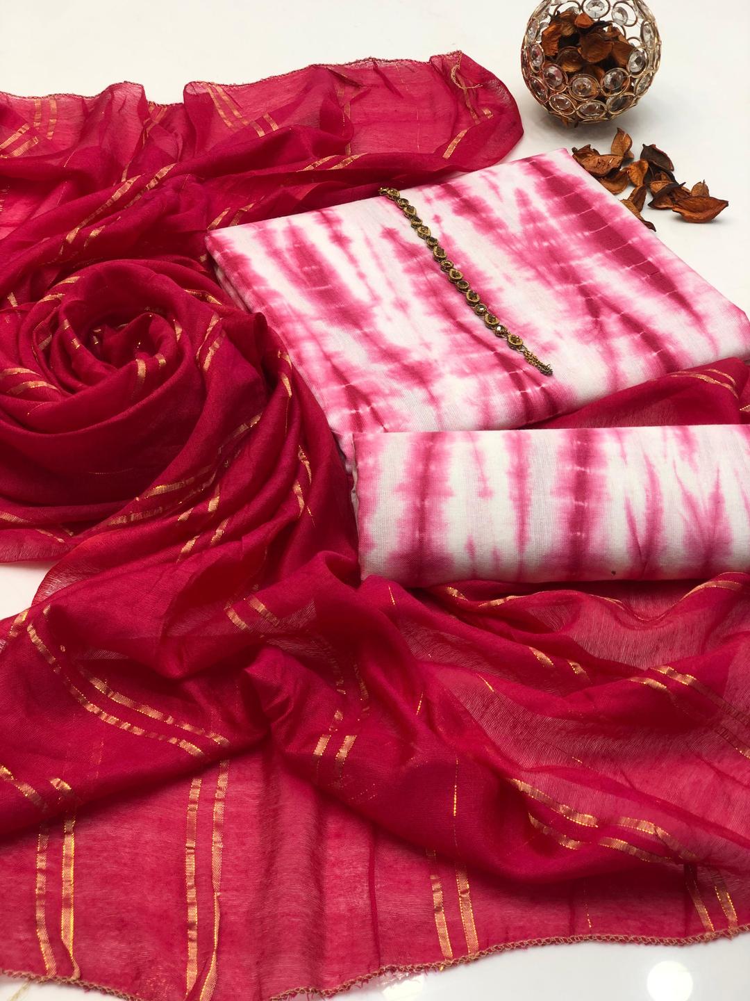 3 Pcs Women's Unstitched Printed Suit