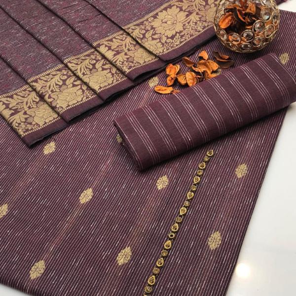 3 Pcs Women's Unstitched Embroidered Suit