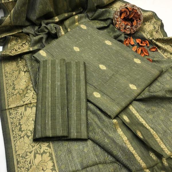 3 Pcs Women's Unstitched Embroidered Suit