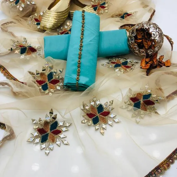 3 Pcs Women's Unstitched Plain Suit