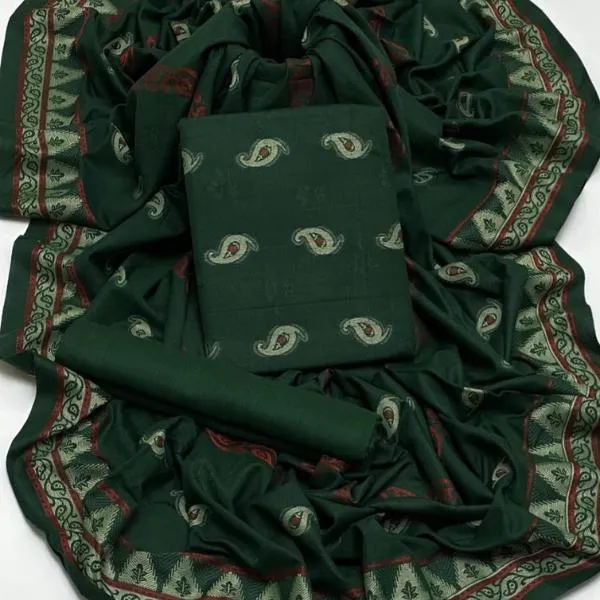 3 Pcs Women's Unstitched Embroidered Suit