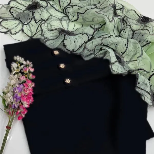 3 Pcs Women's Unstitched Plain Suit