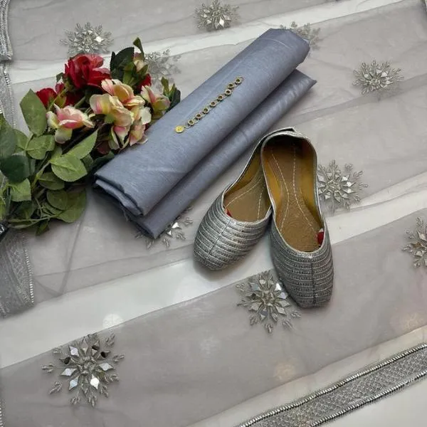 3 Pcs Women's Unstitched Plain Suit