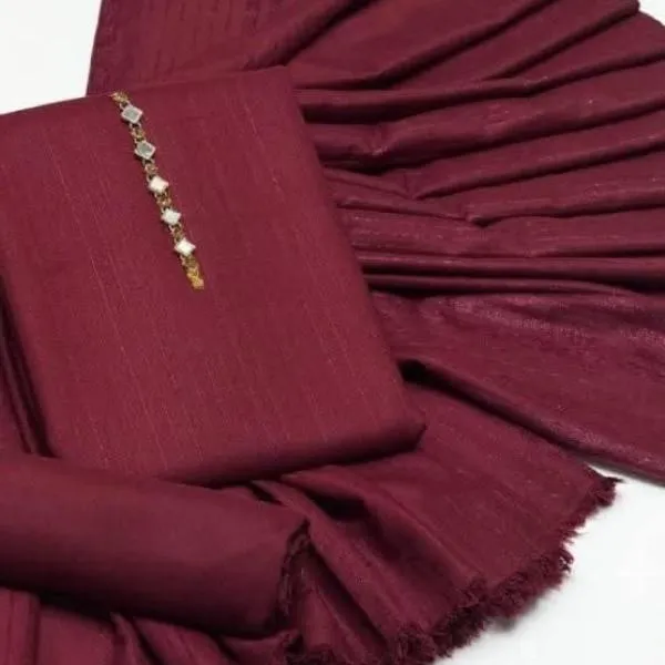 3 Pcs Women's Unstitched Embroidered Suit