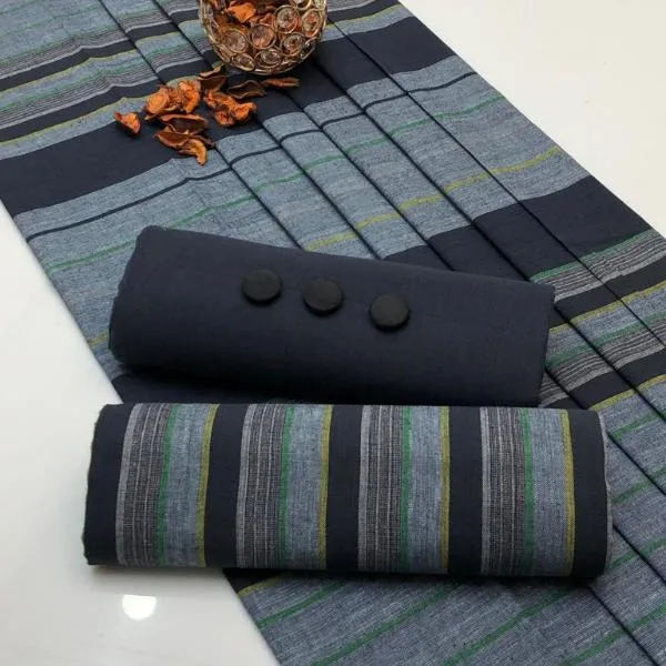 3 Pcs Women's Unstitched Embroidered Suit