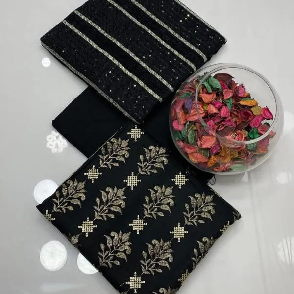 3 Pcs Women's Unstitched Embroidered Suit