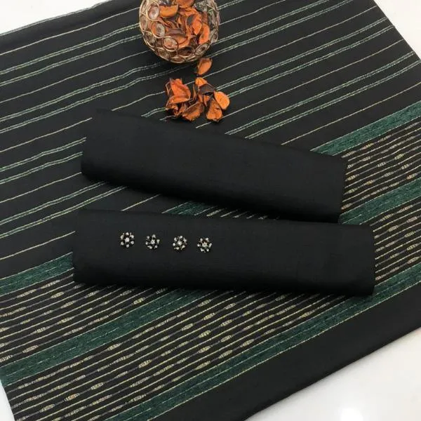 3 Pcs Women's Unstitched Plain Suit