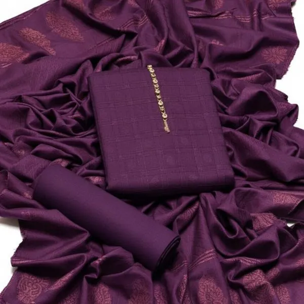 3 Pcs Women's Unstitched Embroidered Suit