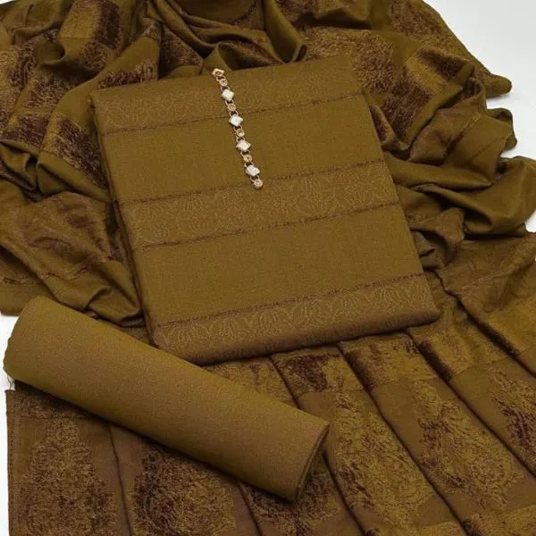 3 Pcs Women's Unstitched Embroidered Suit