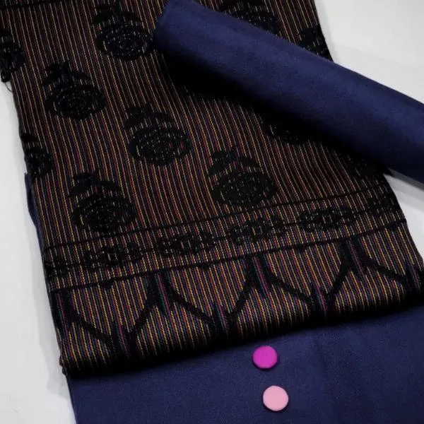 3 Pcs Women's Unstitched Plain Suit