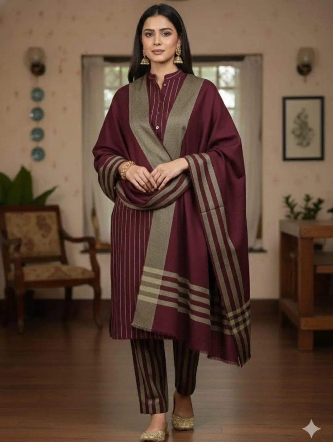 3 Pcs Women's Unstitched Embroidered Suit