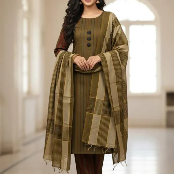 3 Pcs Women's Unstitched Embroidered Suit