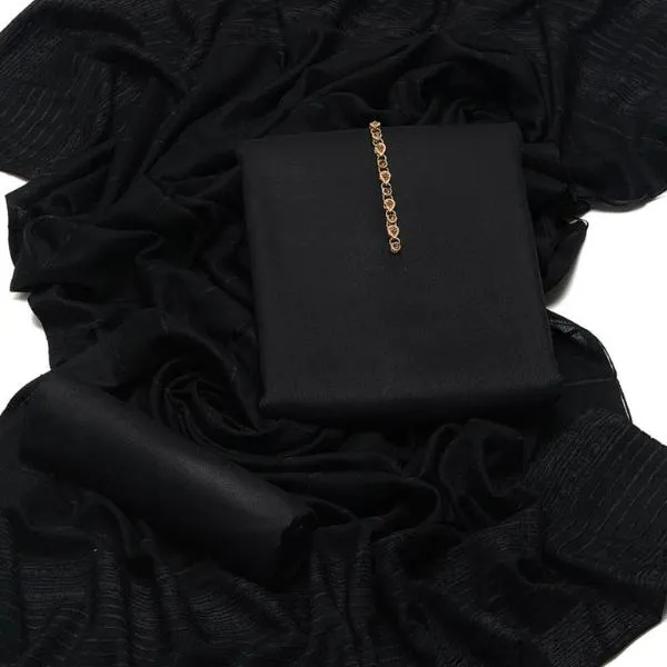 3 Pcs Women's Unstitched Embroidered Suit