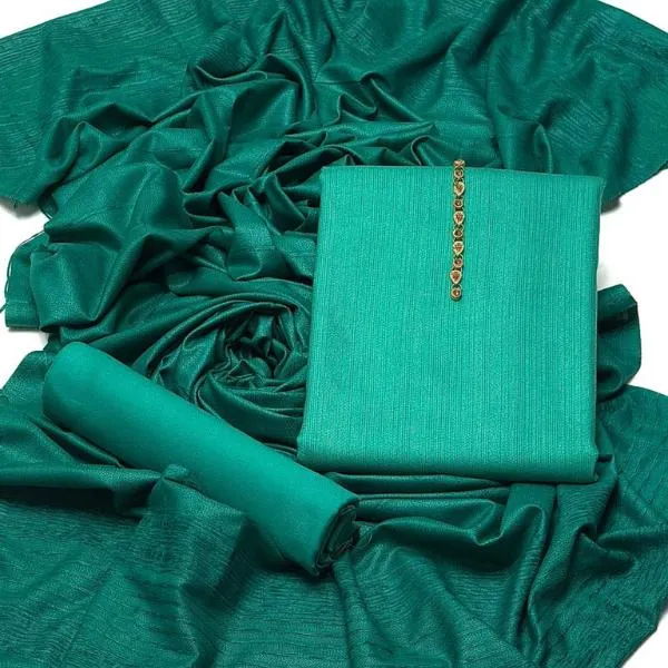 3 Pcs Women's Unstitched Embroidered Suit