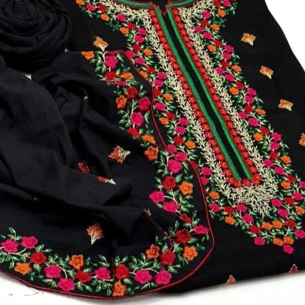 2 Pcs Women's Unstitched Embroidered Suit