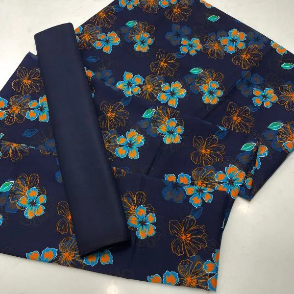 2 Pcs Women's Unstitched Digital Print Suit