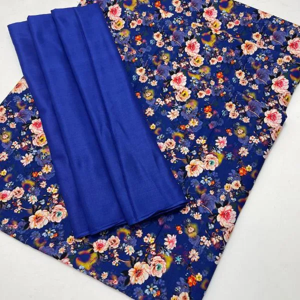 2 Pcs Women's Unstitched Digital Print Suit