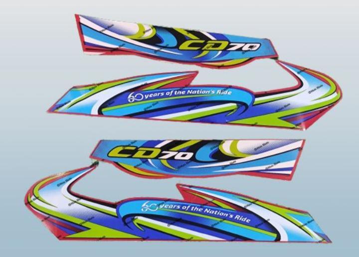 CD 70 Bike Tank Stickers