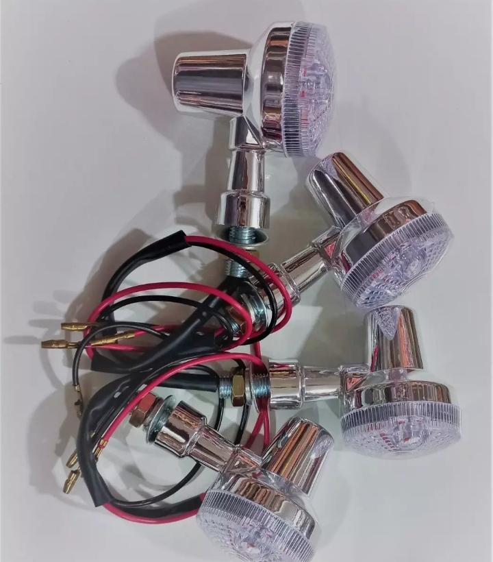 4 Pcs Fancy Indicator Bike Safety Light, Silver