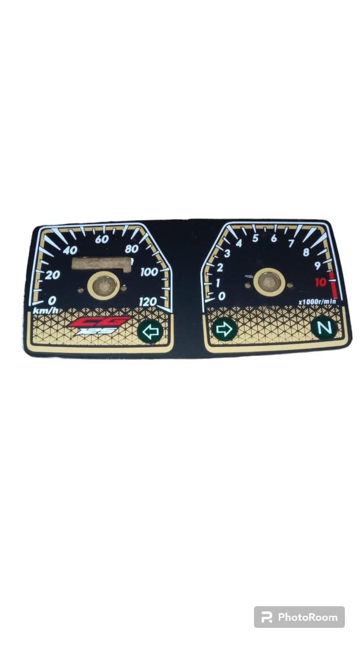 Stylish Golden Plastic Speedometer Dial Plate - 1 Pc - Durable and Aesthetic Appeal