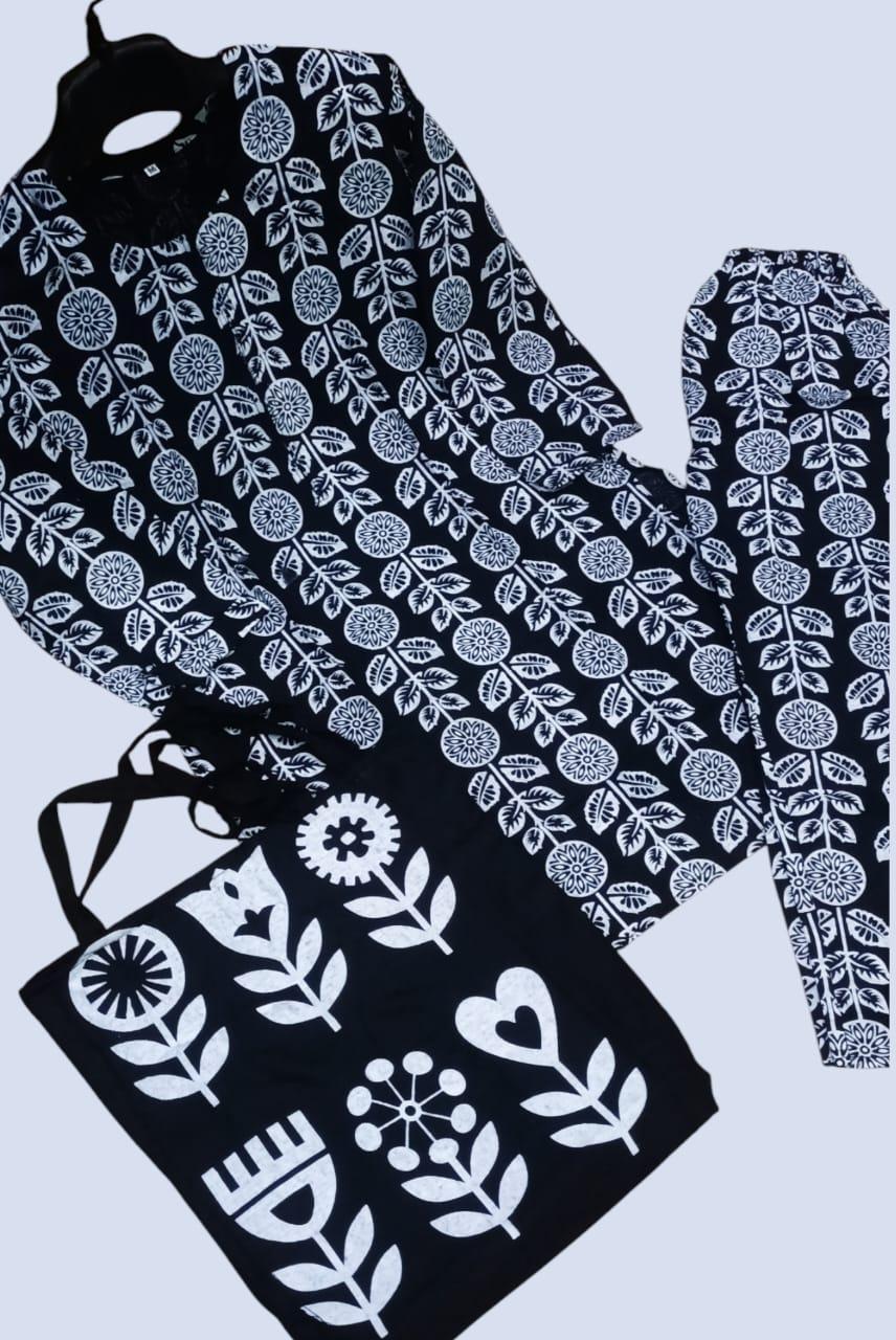 2 Pcs Women's Stitched Linen Printed Shirt And Trouser