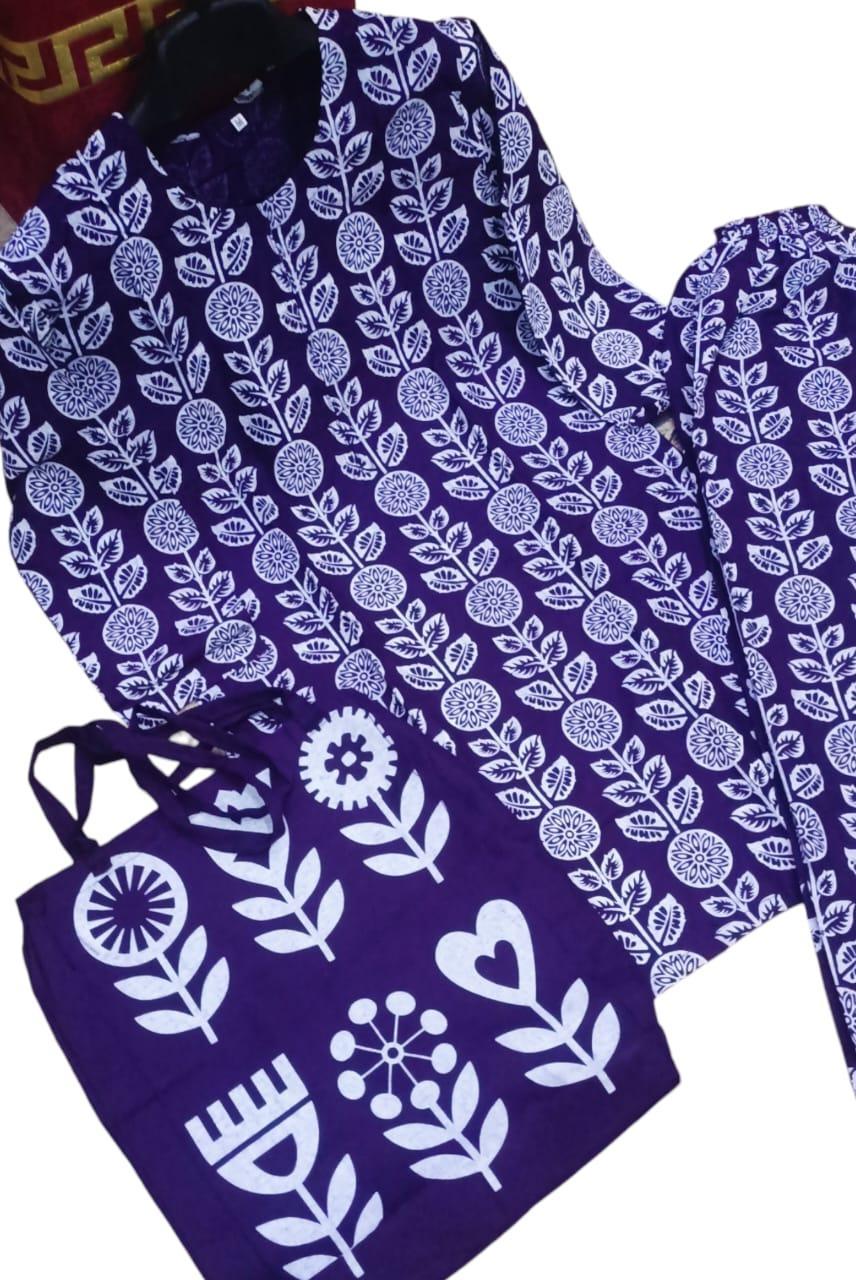 2 Pcs Women's Stitched Linen Printed Shirt And Trouser