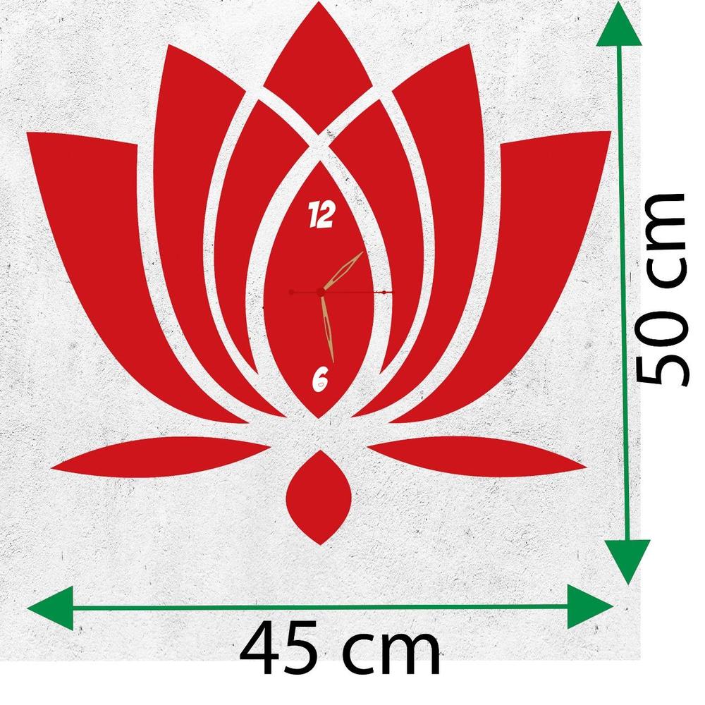 Red Rose Wooden Wall Clock