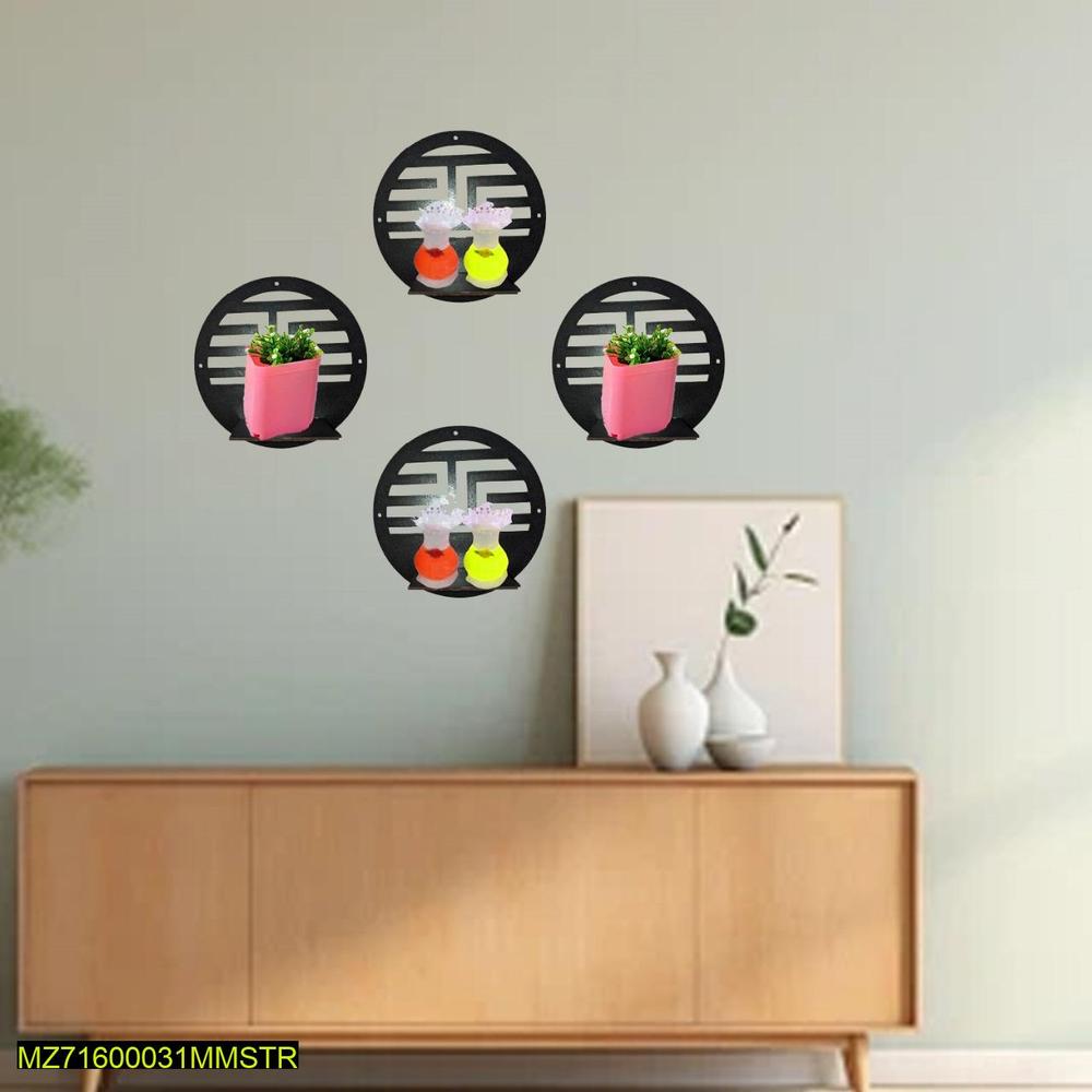 Modern Round MDF Wall Hanging Frame, Pack Of 4