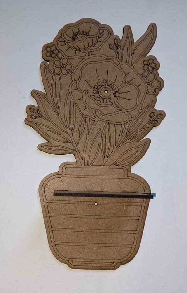 3D Engraved Flower Bucket Shelves