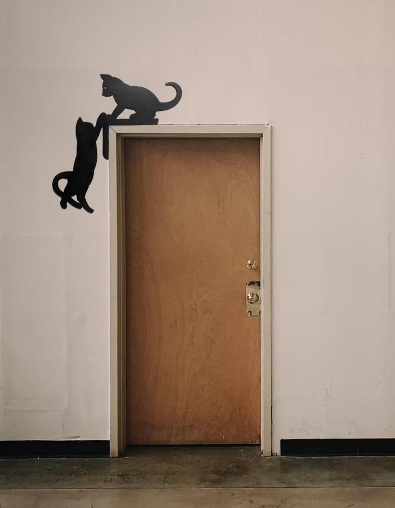 Cat Design Window & Door Top Decor, Pack of 2